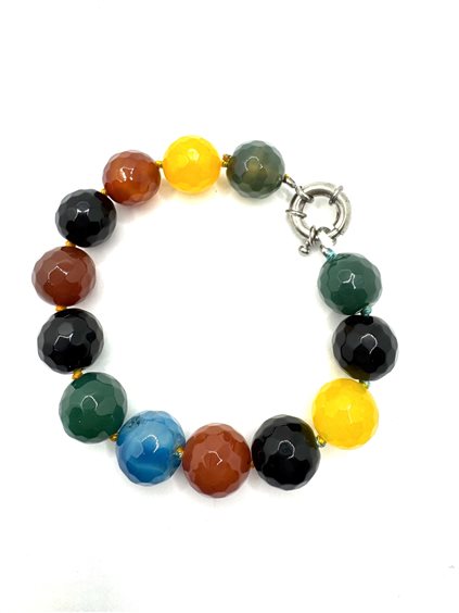 Bracciale Domar Donna Bracciali pietre naturali in Acciaio Agata BRAC-1-280 - BRAC-1-280